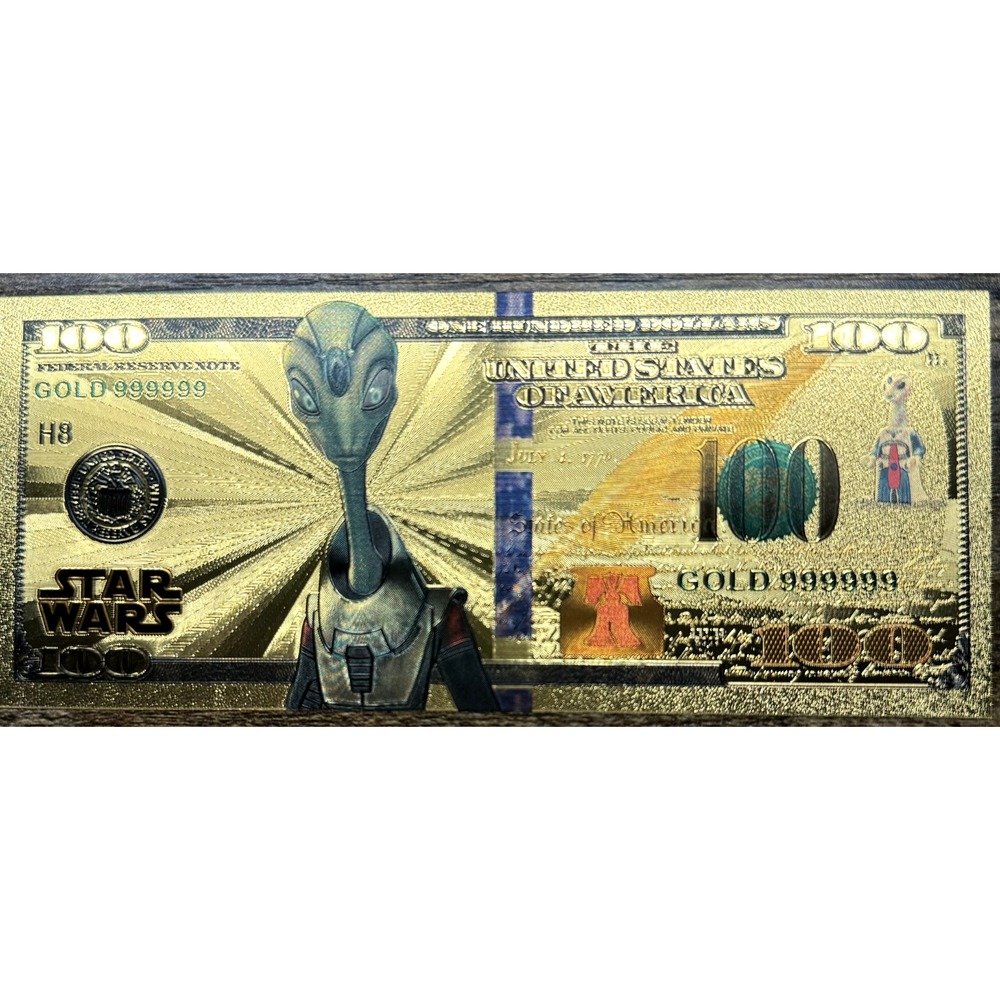 Nala Se - Kamino Scientist - Bad Batch - Star Wars 24k Gold Banknote $100 Bill